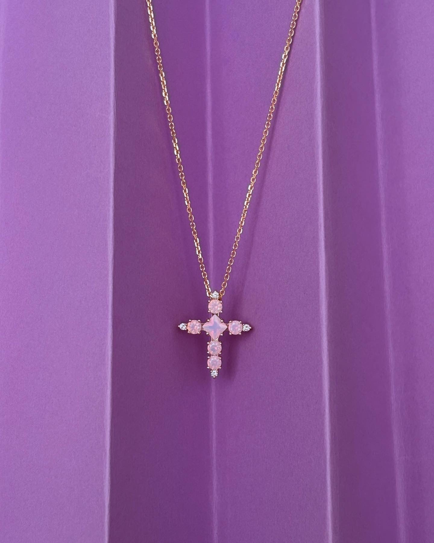 The Opal Cross Necklace