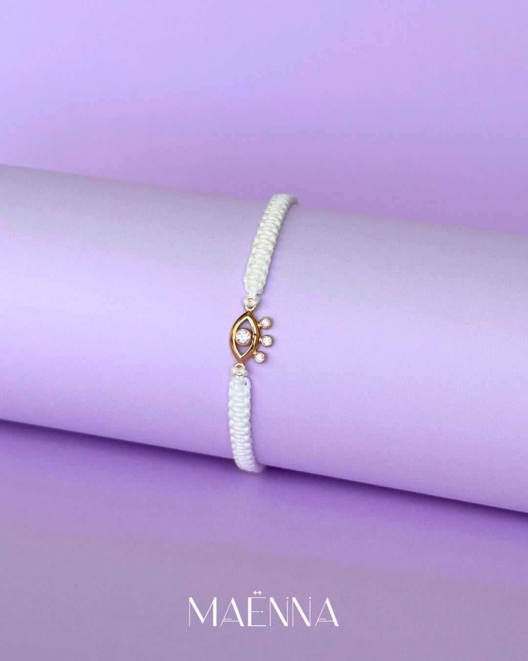 Mati Bracelet in White – 14K Fine Gold Jewelry