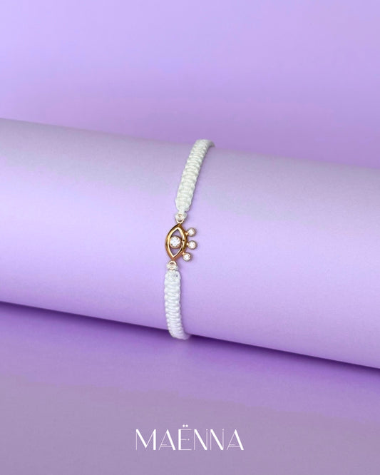 Mati Bracelet in White – 14K Fine Gold Jewelry