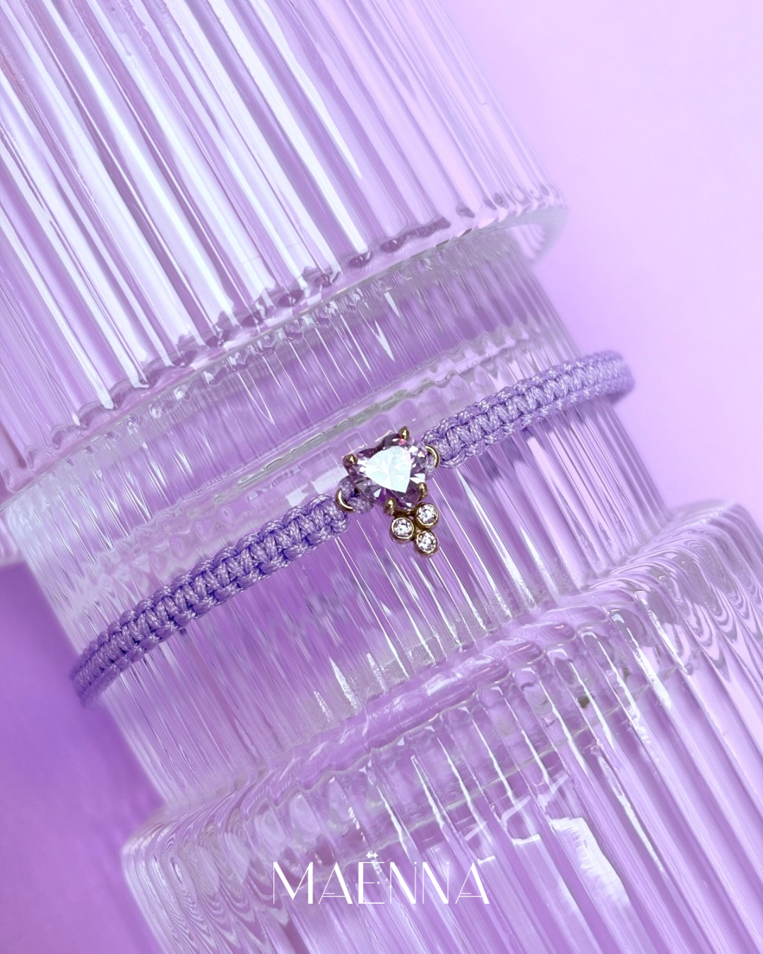 The Heart Bracelet in Lilac