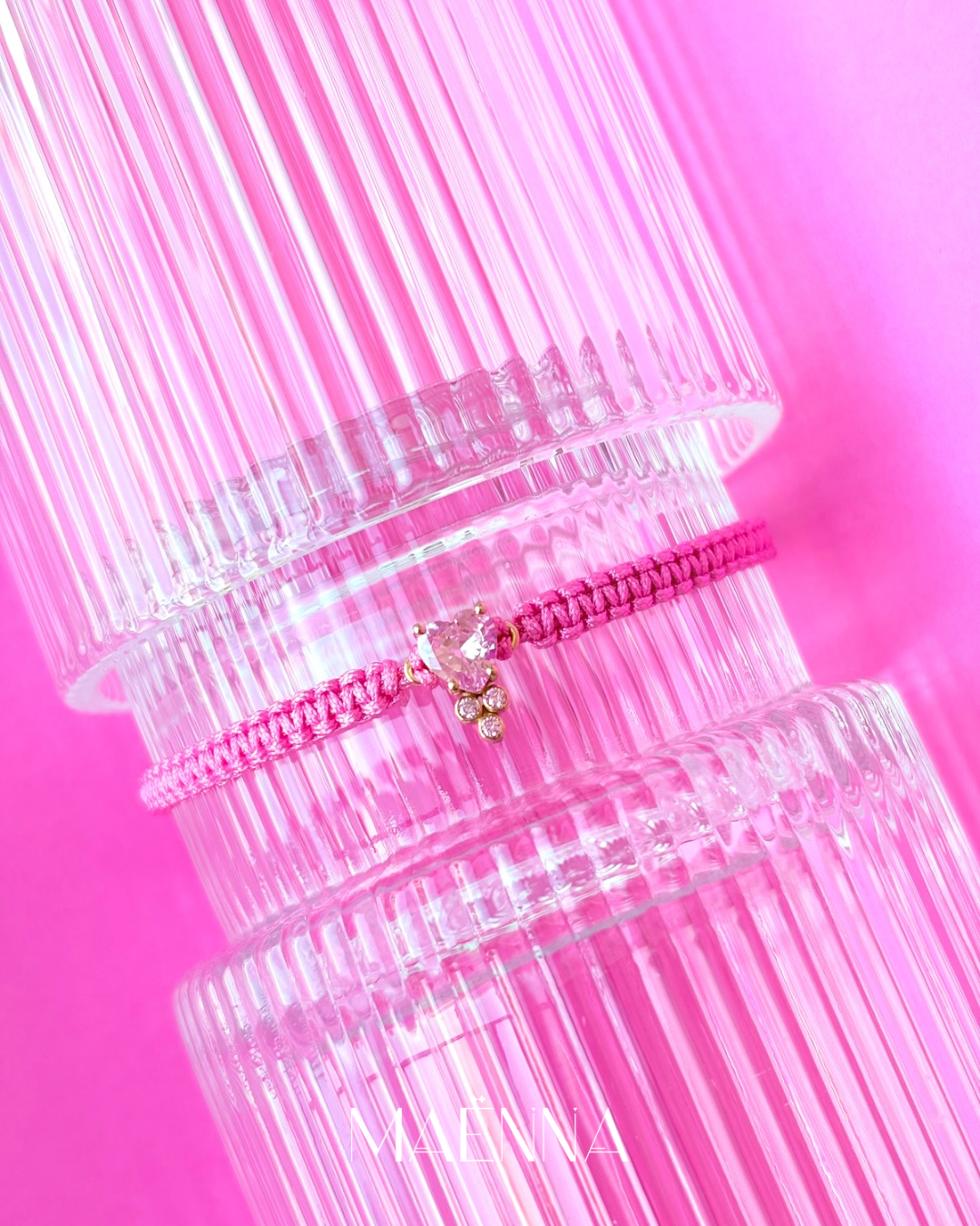 The Heart Bracelet in Pink